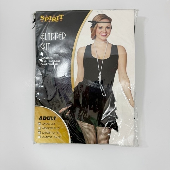 Halloween Flapper Costume Black Size S - Picture 1 of 7